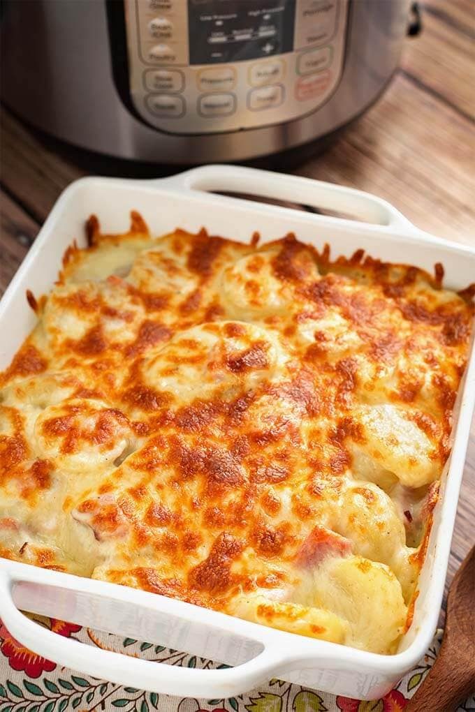 Scalloped Potatoes with Slotted Spoon
