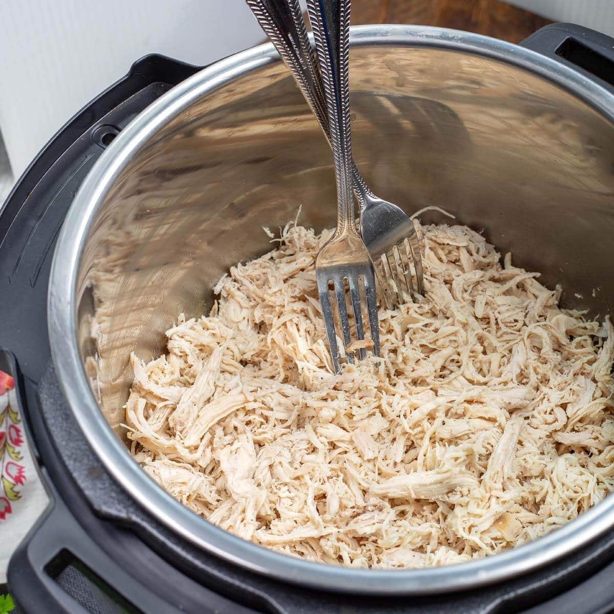 Shredded Chicken in the Pressure Cooker