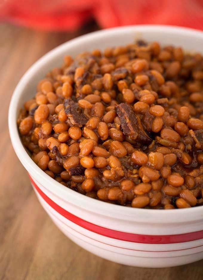 Smoky Sweet Baked Beans with Brown Sugar