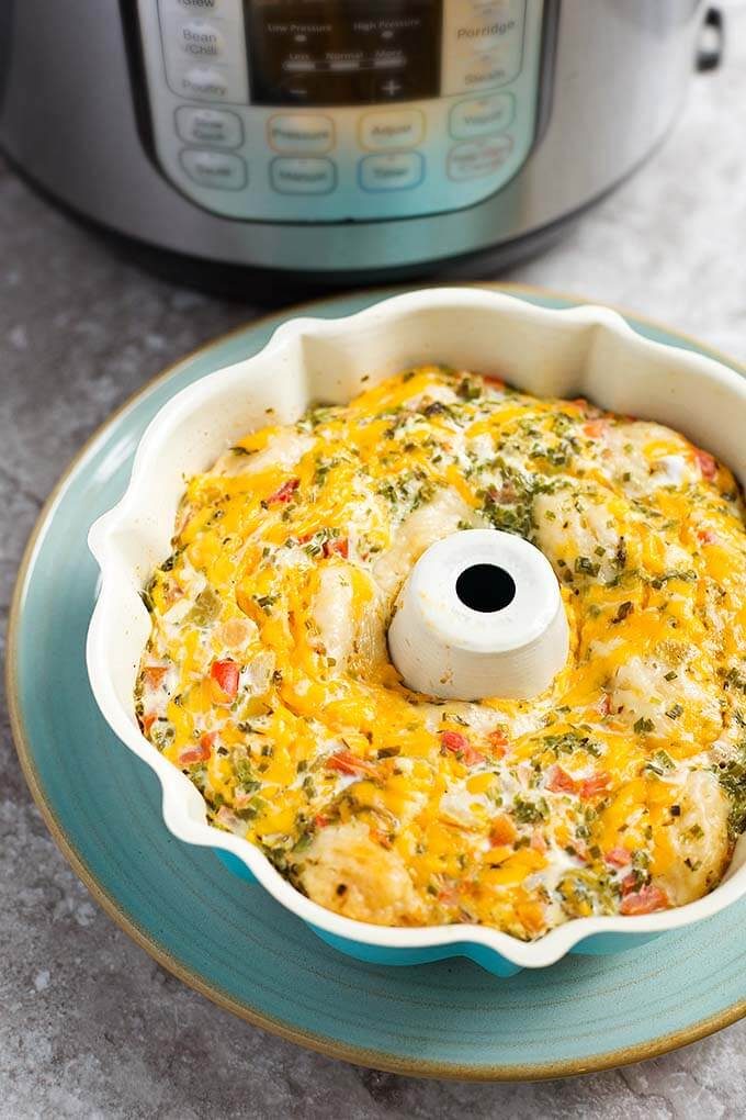 Southwest Biscuit Egg Bake with Sour Cream