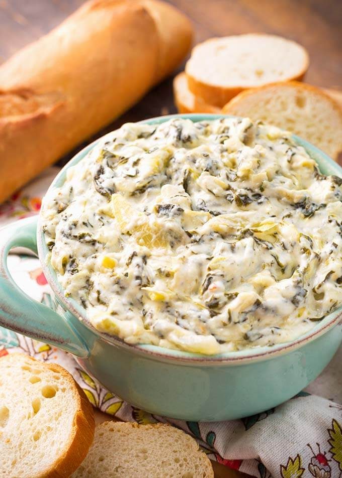 Spinach Artichoke Dip with Monterey Jack Cheese