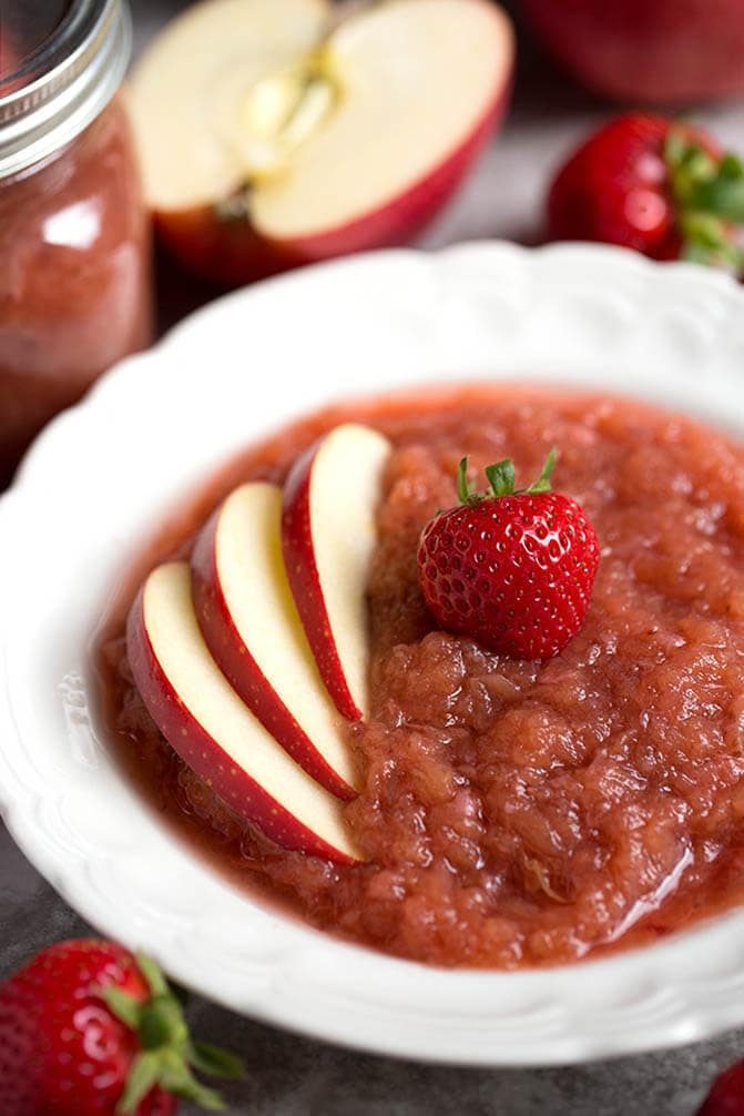 Pressure Cooker Strawberry Applesauce