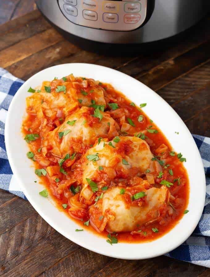 Stuffed Cabbage Rolls in the Pressure Cooker