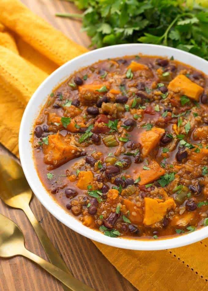 Sweet Potato Quinoa Chicken Chili in the Pressure Cooker