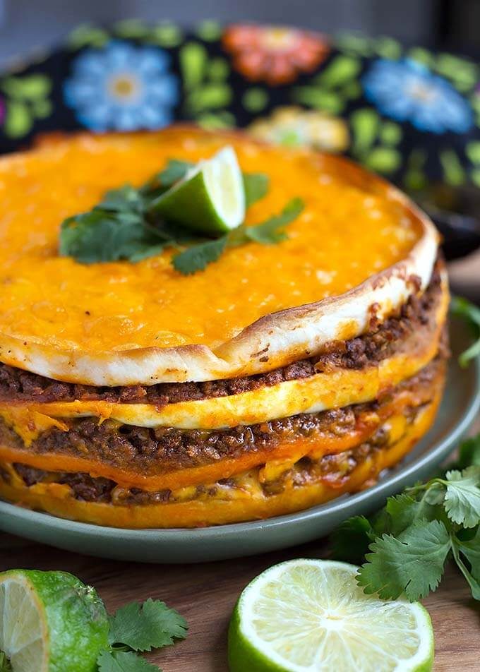 Taco Pie with Hot Sauce