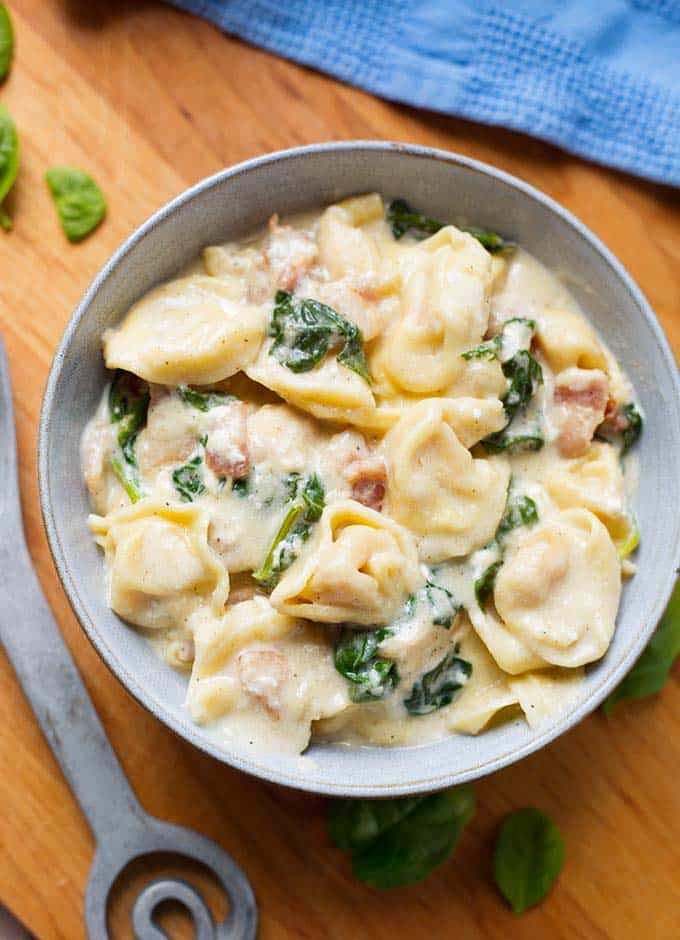 Tortellini Alfredo in the Pressure Cooker