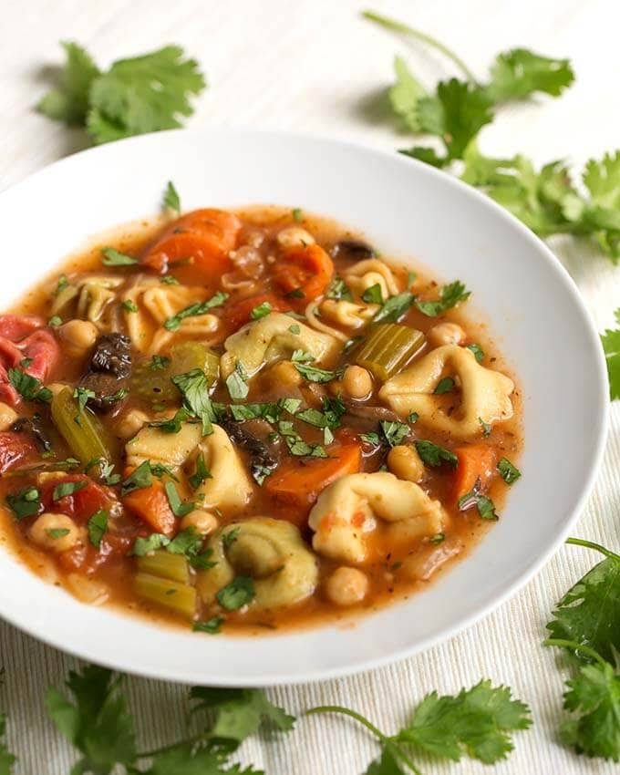 Pressure Cooker Vegetable Tortellini Soup