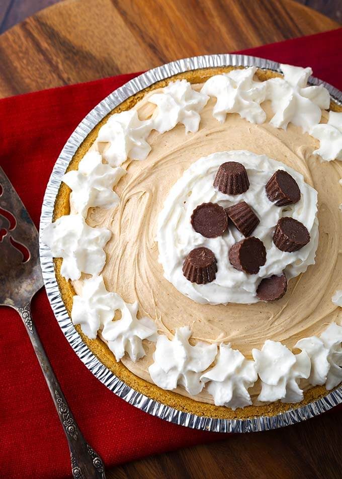 No Bake Peanut Butter Pie with " Prepared Graham