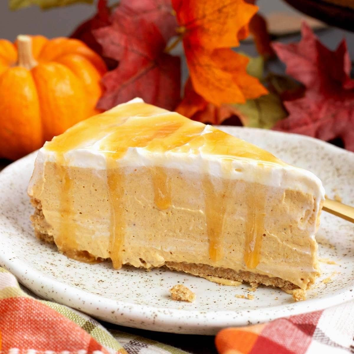 No Bake Pumpkin Cheesecake with Brown Sugar
