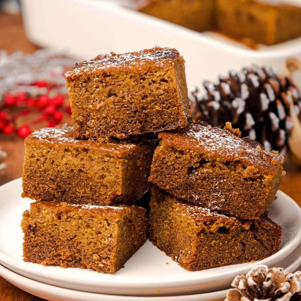 Old Fashioned Gingerbread Cake - Holiday Dessert with Baking Soda
