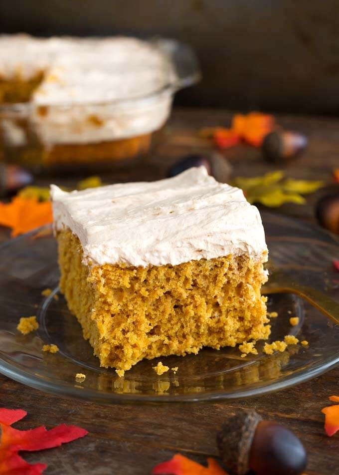 Pumpkin Cake - Cinnamon Butterscotch Frosting with Milk