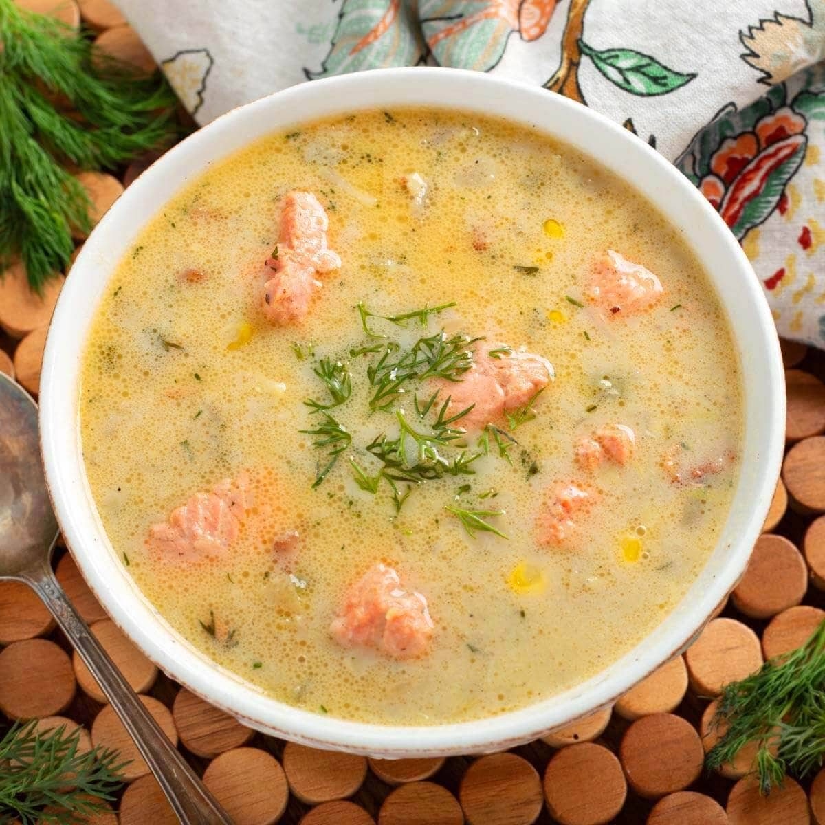 Salmon Chowder with Heavy Cream