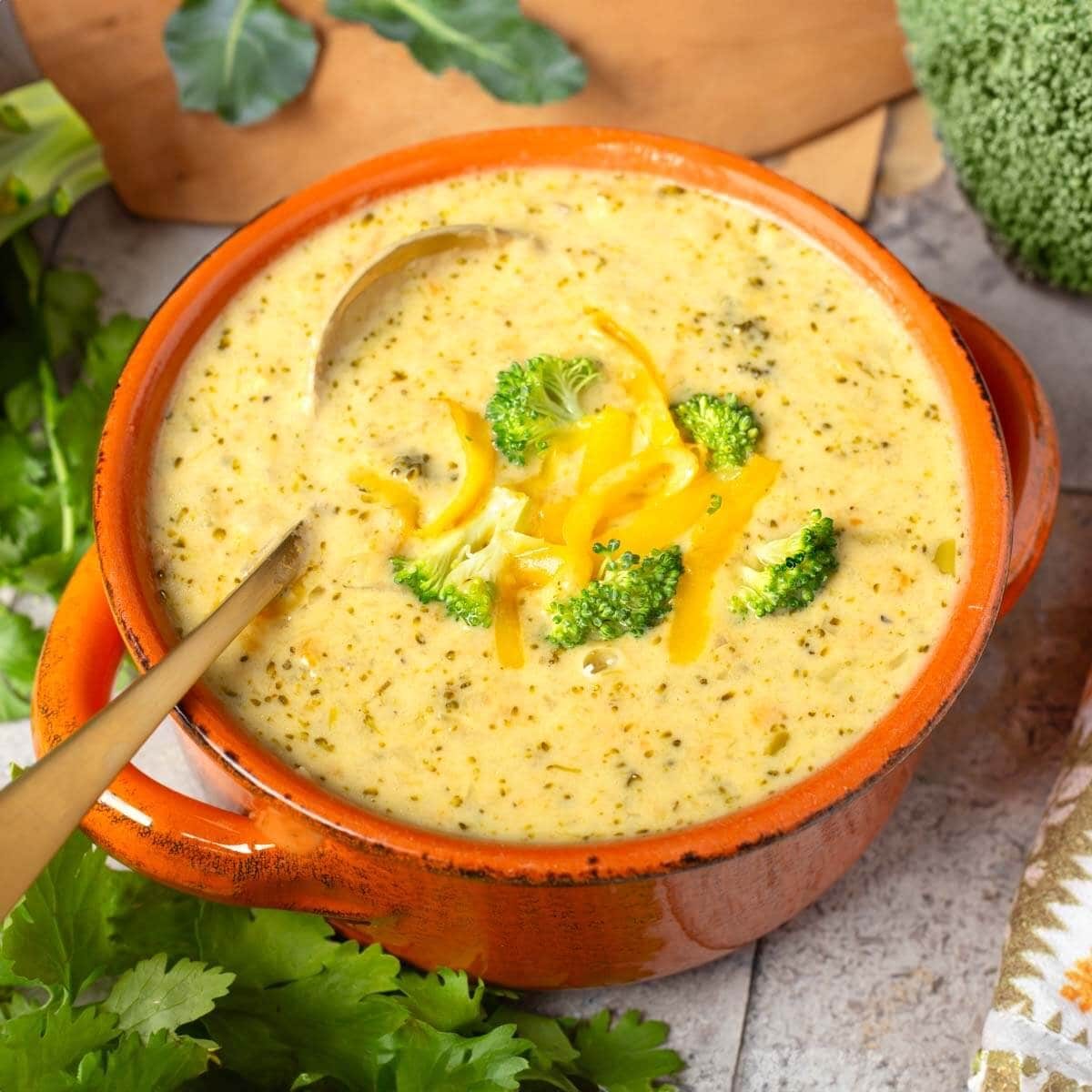 Broccoli Cheddar Soup with Half-and-half