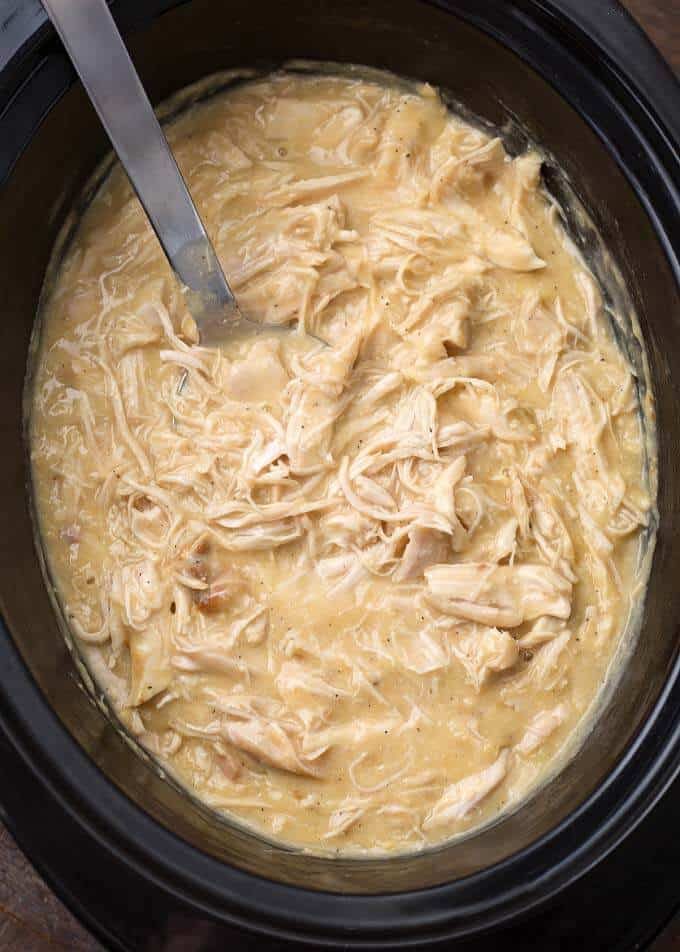 Chicken and Gravy in the Slow Cooker