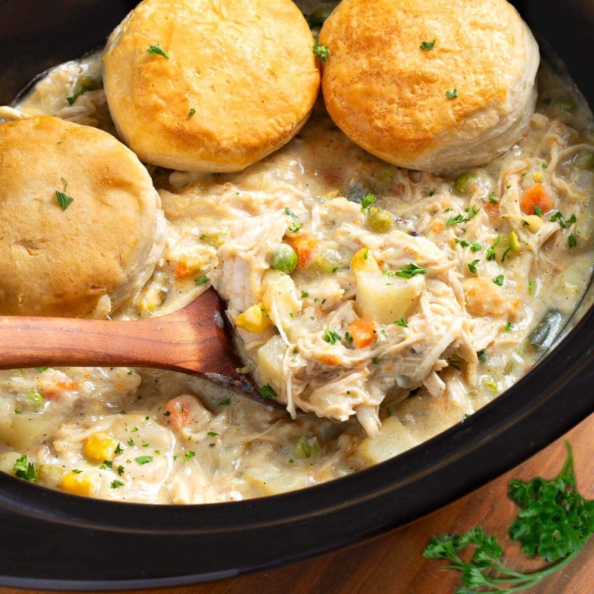 Chicken Pot Pie with Tube Refrigerated Biscuits