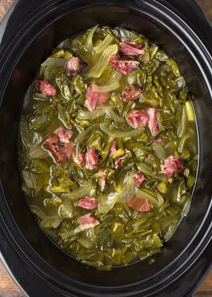 Collard Greens in the Slow Cooker