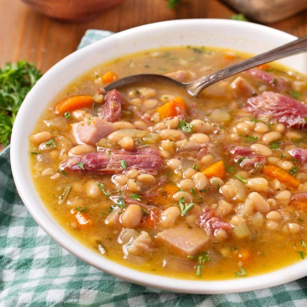 Slow Cooker Ham and Bean Soup - for Leftover Ham