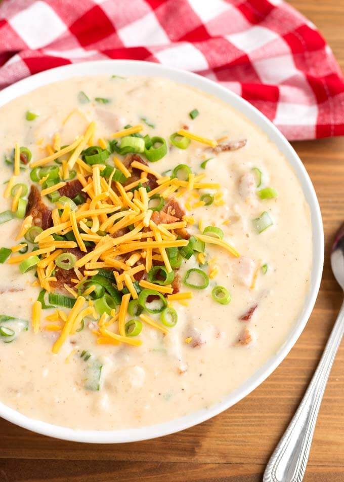 Loaded Potato Soup with Onions