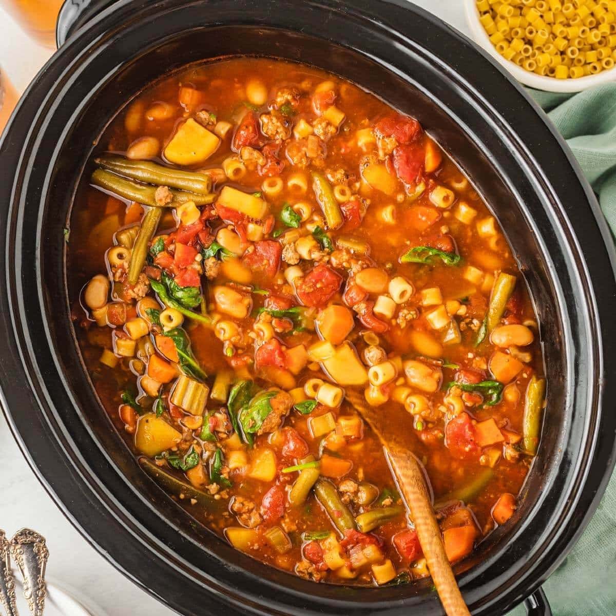 Minestrone Soup with Crusty Bread