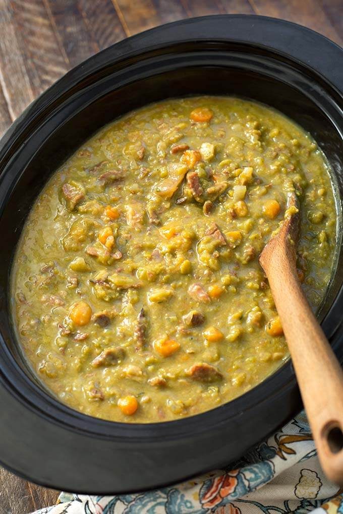 Split Pea Soup with Leftover Ham Bone