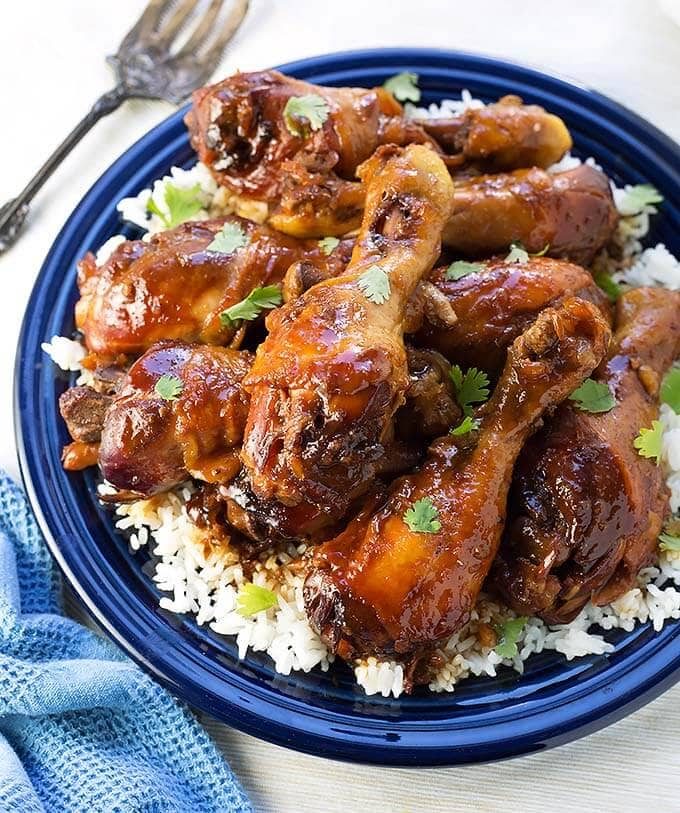 Slow Cooker Sticky Chicken Drumsticks