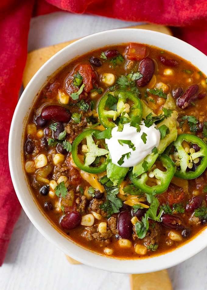 Taco Soup with Corn Tortillas