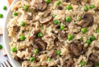 Dreamy Instant Pot Mushroom Pea Risotto