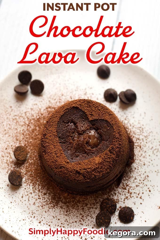 Instant Pot Chocolate Lava Cake is a rich, chocolatey little cake with a warm melted center of yummy chocolate 