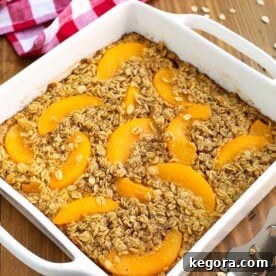 Easy Peach Baked Oatmeal