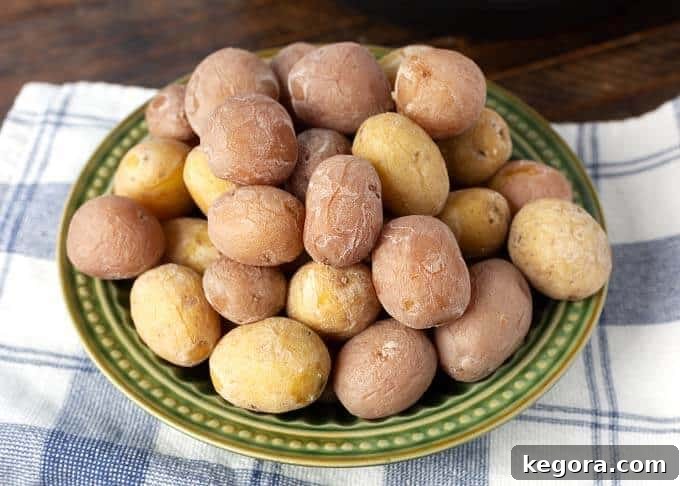 Effortless Instant Pot Syracuse Salt Potatoes 3 Salt Potatoes in a green bowl