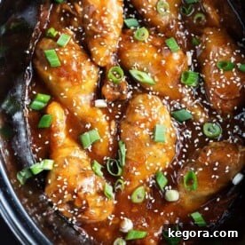 Sweet and Sticky Slow Cooker Honey Garlic Chicken 6 Honey Garlic Chicken in slow cooker