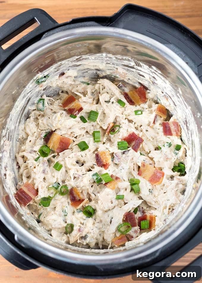 Instant Pot Creamy Dream Chicken 3 Crack Chicken in pressure cooker