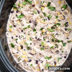 Mexican Shredded Chicken in a slow cooker