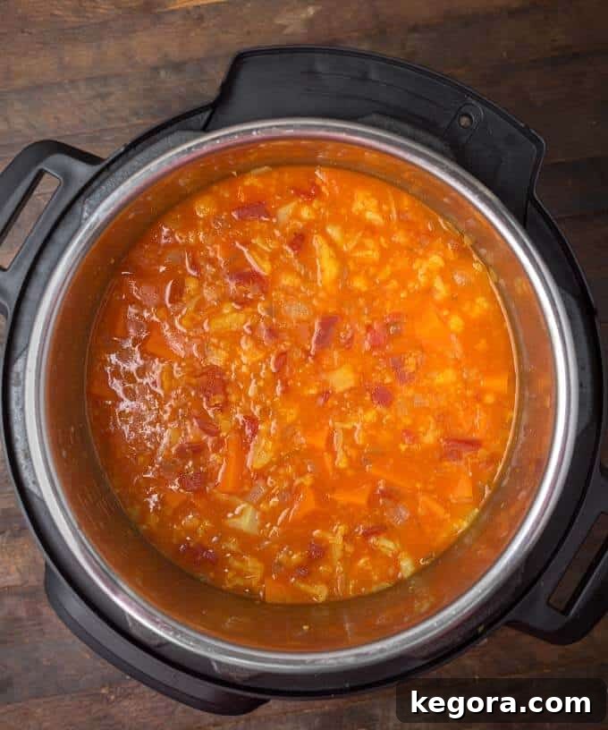 Vegetable curry in pot after cooking
