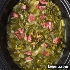 Slow Cooker Collard Greens, a classic Southern dish