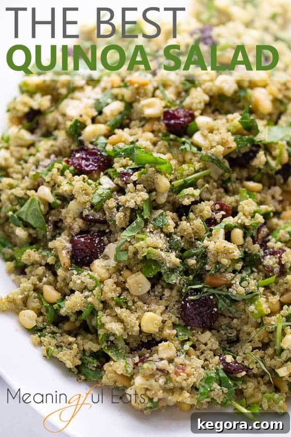 Pin This Ultimate Quinoa Salad Recipe A Pinterest-optimized vertical image for the best quinoa salad recipe, showcasing the vibrant ingredients.