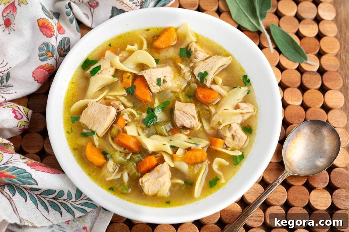 Hearty Instant Pot Turkey Soup 3 Turkey Soup in a white bowl