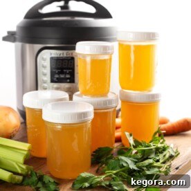 Homemade Instant Pot Chicken Broth 7 Instant Pot Chicken Broth in jars