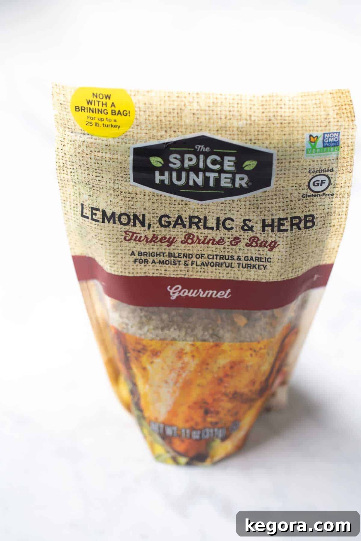 The Spice Hunter Turkey Brine Image of The Spice Hunter Turkey Brine kit, suggesting additional holiday cooking solutions.