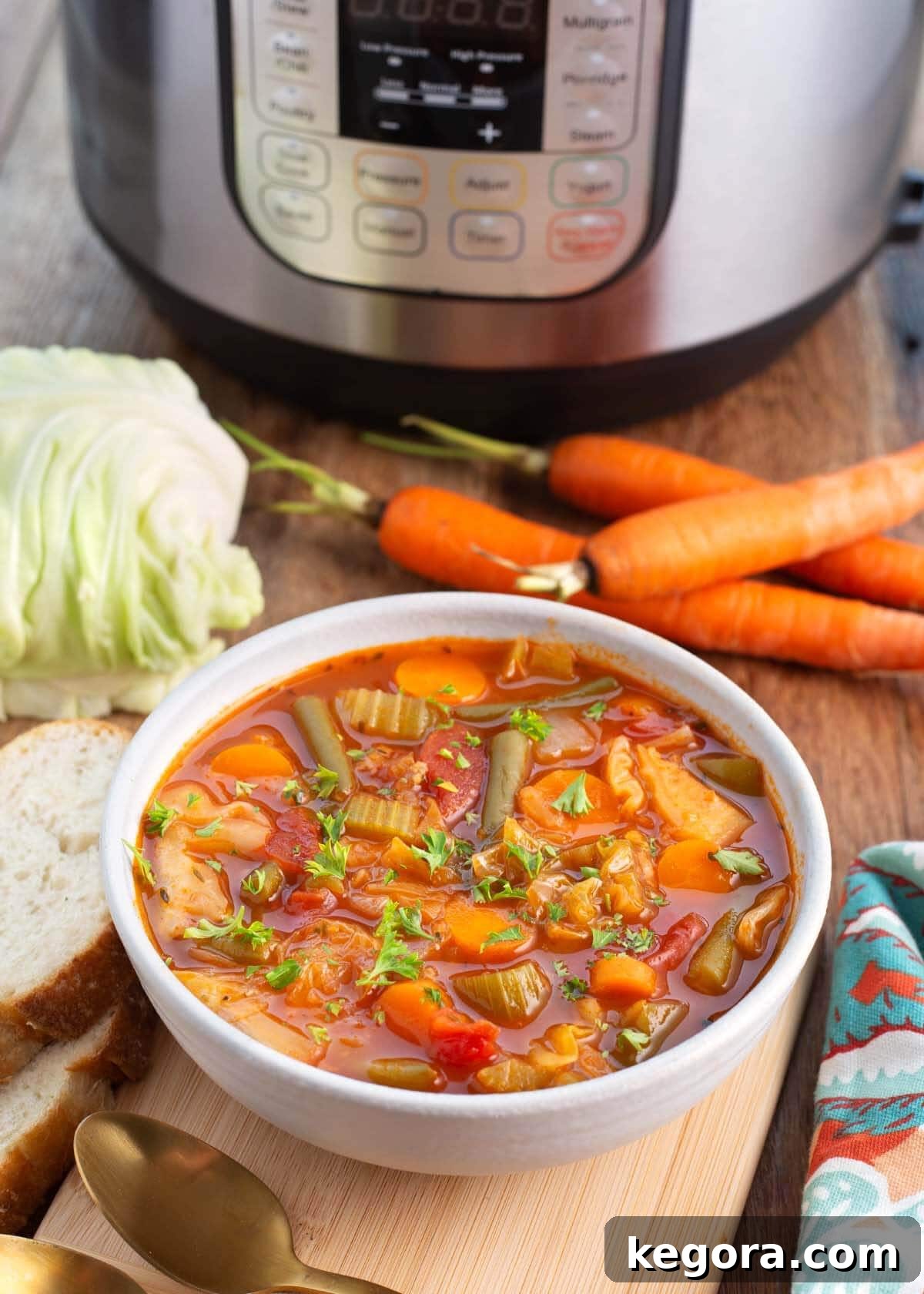 Hearty Instant Pot Cabbage Soup 2 Instant Pot Cabbage Soup in white bowl
