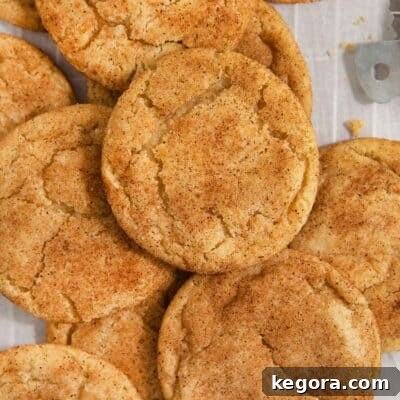 Gluten-free snickerdoodles cooling on parchment paper.