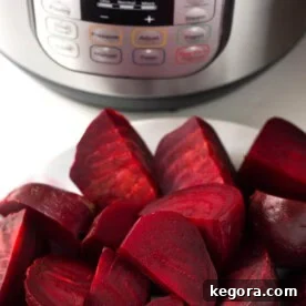 Perfect Instant Pot Beets 7 instant pot beets on a plate