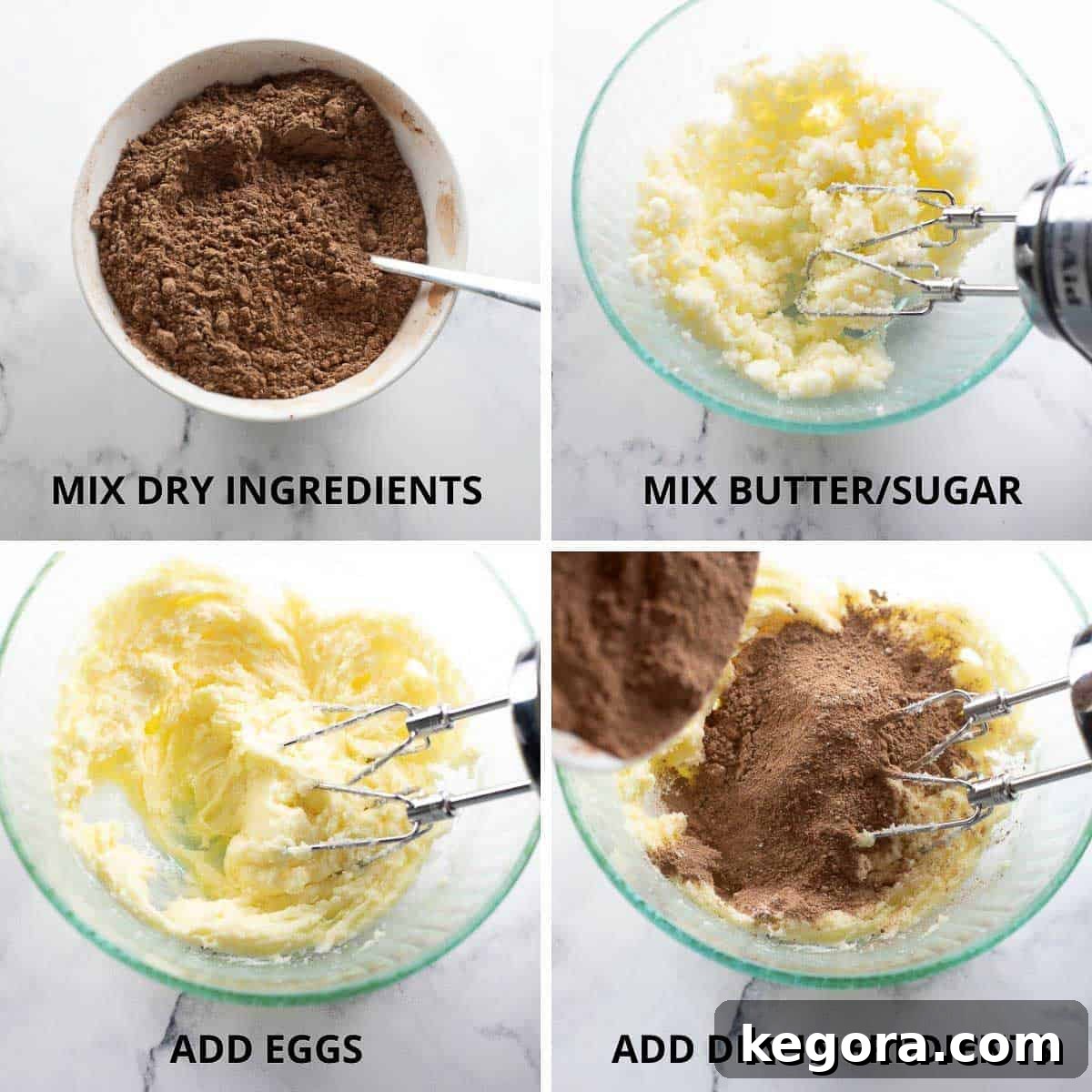step by step photos of how to make gluten free oreo cookie dough