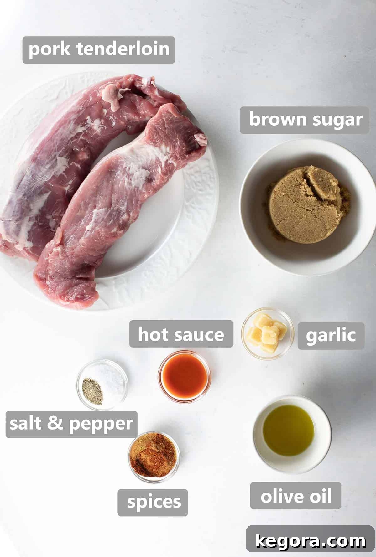 Fork-Tender Sweet Pork Tacos 3 ingredients to make slow cooker pork on white background