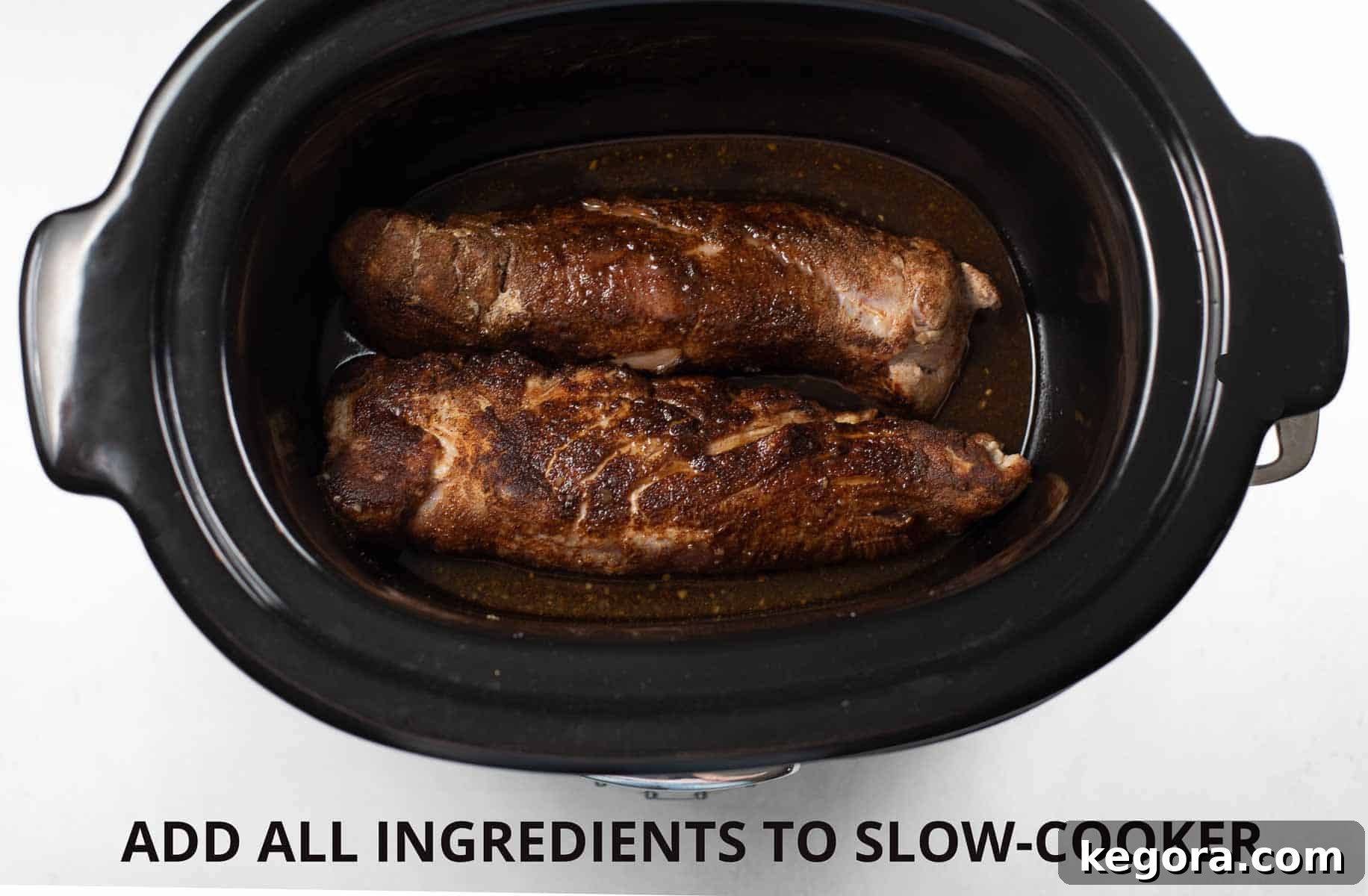 Fork-Tender Sweet Pork Tacos 5 all ingredients to make pork tacos in slow cooker before cooking