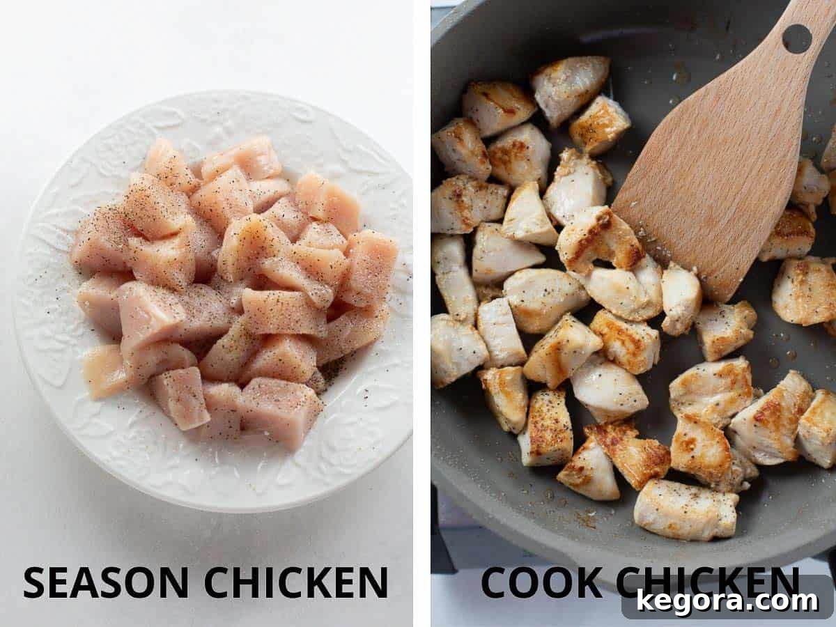 Flavorful Gluten-Free Chicken Stir-Fry 5 season and cook chicken for stir fry