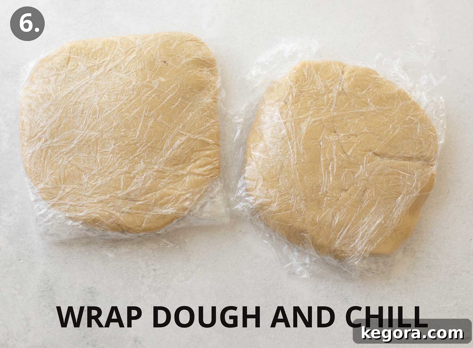 Perfect Gluten-Free Sugar Cookies 6 sugar cookie dough wrapped ready to chill
