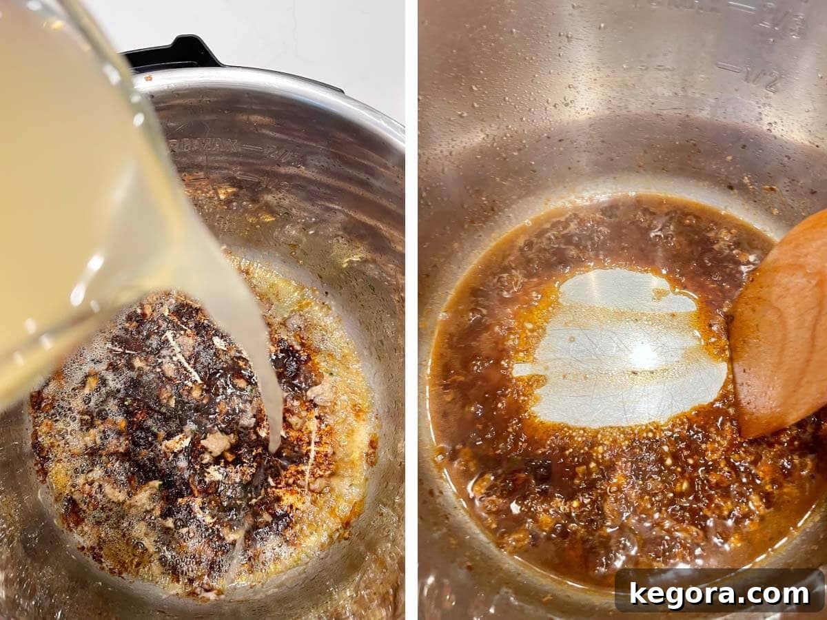 deglazing pot.