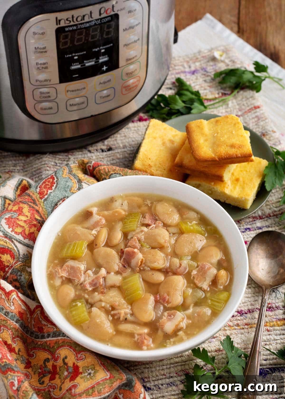 Instant Pot Butter Beans in a bowl.