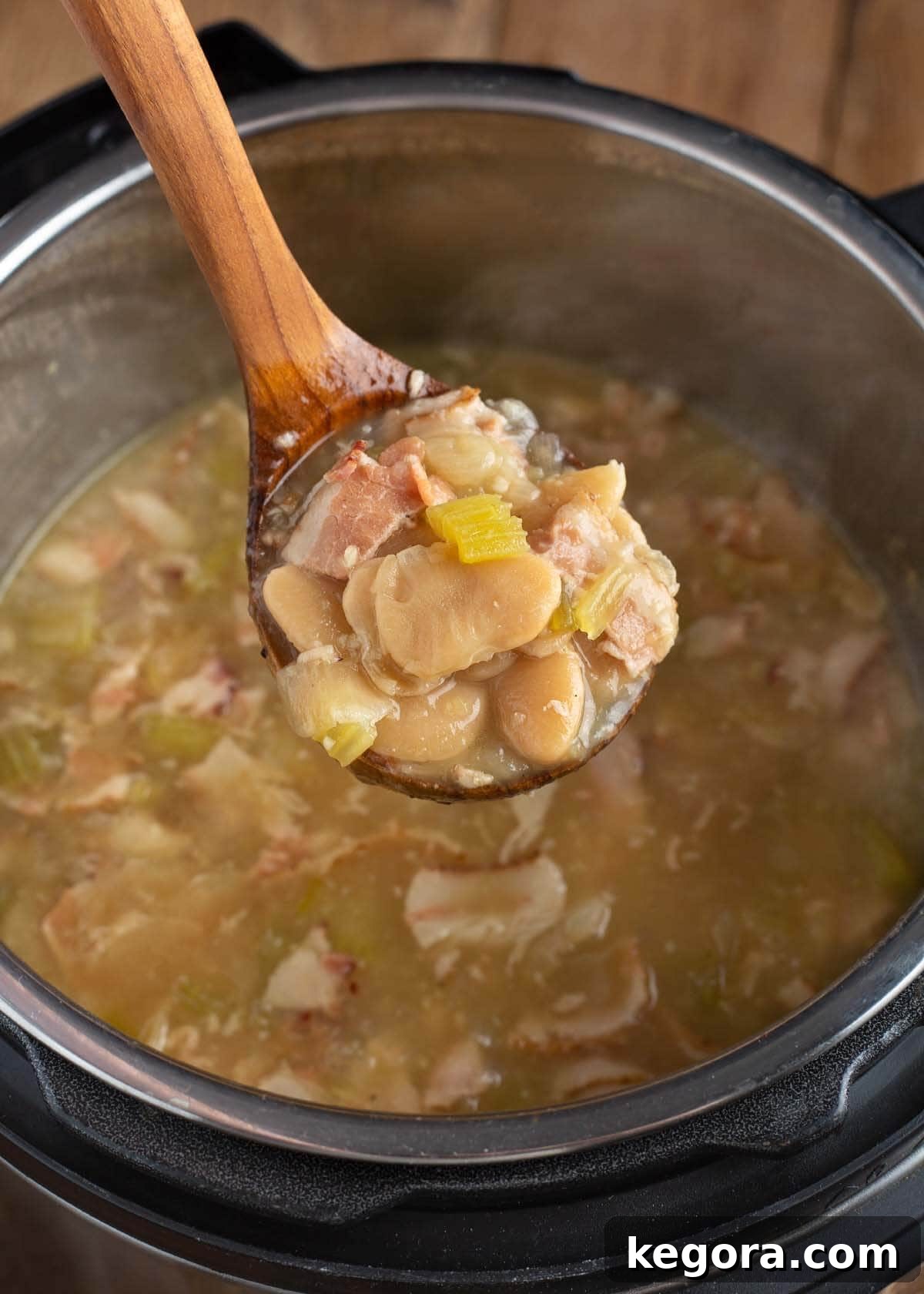 Instant Pot Butter Beans in IP pot.